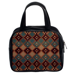 Knitted Pattern Classic Handbags (2 Sides) by BangZart