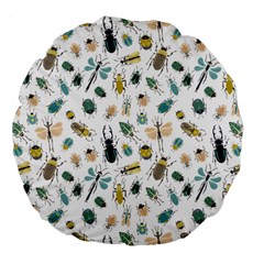 Insect Animal Pattern Large 18  Premium Flano Round Cushions