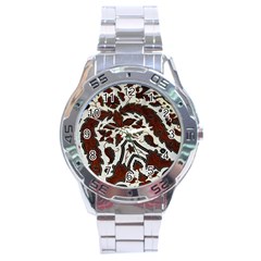 Javanese Batik Stainless Steel Analogue Watch