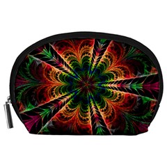 Kaleidoscope Patterns Colors Accessory Pouches (large)  by BangZart