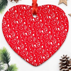 Heart Pattern Heart Ornament (two Sides) by BangZart