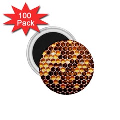 Honey Honeycomb Pattern 1 75  Magnets (100 Pack)  by BangZart