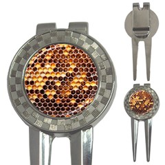 Honey Honeycomb Pattern 3-in-1 Golf Divots by BangZart