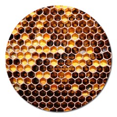 Honey Honeycomb Pattern Magnet 5  (round) by BangZart