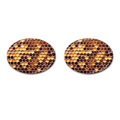 Honey Honeycomb Pattern Cufflinks (oval) by BangZart