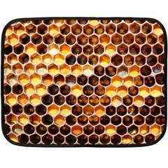 Honey Honeycomb Pattern Double Sided Fleece Blanket (mini)  by BangZart