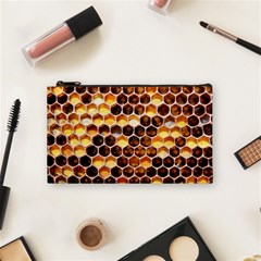 Honey Honeycomb Pattern Cosmetic Bag (small)  by BangZart