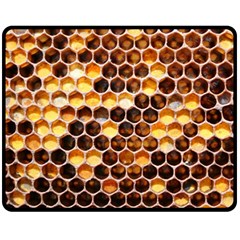 Honey Honeycomb Pattern Fleece Blanket (medium)  by BangZart