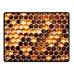 Honey Honeycomb Pattern Fleece Blanket (small) by BangZart