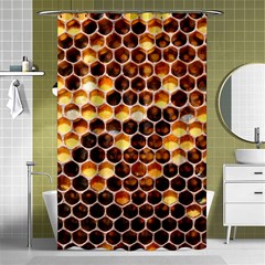 Honey Honeycomb Pattern Shower Curtain 48  X 72  (small)  by BangZart