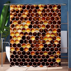 Honey Honeycomb Pattern Shower Curtain 60  X 72  (medium)  by BangZart