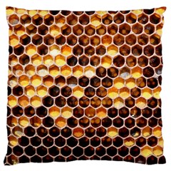 Honey Honeycomb Pattern Large Cushion Case (two Sides) by BangZart