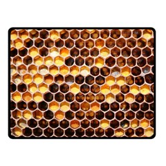 Honey Honeycomb Pattern Double Sided Fleece Blanket (small)  by BangZart