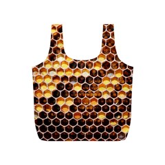 Honey Honeycomb Pattern Full Print Recycle Bags (s)  by BangZart