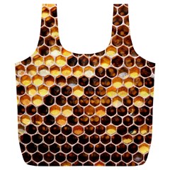 Honey Honeycomb Pattern Full Print Recycle Bags (l)  by BangZart