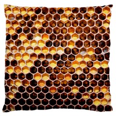 Honey Honeycomb Pattern Standard Flano Cushion Case (two Sides) by BangZart