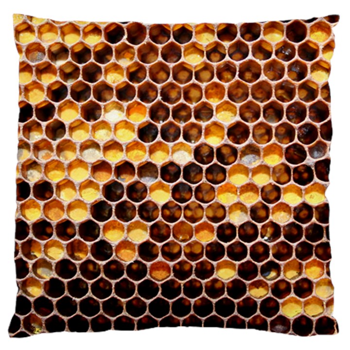 Honey Honeycomb Pattern Standard Flano Cushion Case (Two Sides)