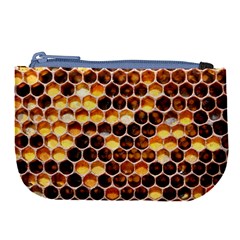 Honey Honeycomb Pattern Large Coin Purse by BangZart