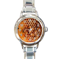 Honey Bees Round Italian Charm Watch by BangZart