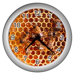 Honey Bees Wall Clocks (silver)  by BangZart