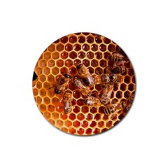 Honey Bees Rubber Round Coaster (4 Pack)  by BangZart