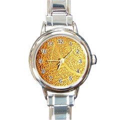 Gold Pattern Round Italian Charm Watch by BangZart