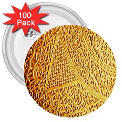 Gold Pattern 3  Buttons (100 Pack)  by BangZart