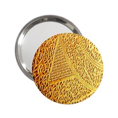 Gold Pattern 2 25  Handbag Mirrors by BangZart