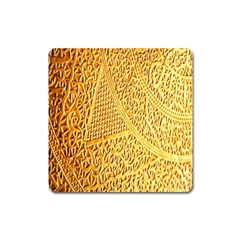 Gold Pattern Square Magnet by BangZart