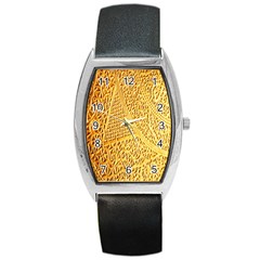 Gold Pattern Barrel Style Metal Watch by BangZart