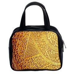 Gold Pattern Classic Handbags (2 Sides) by BangZart