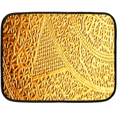 Gold Pattern Double Sided Fleece Blanket (mini)  by BangZart