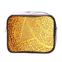 Gold Pattern Mini Toiletries Bags by BangZart