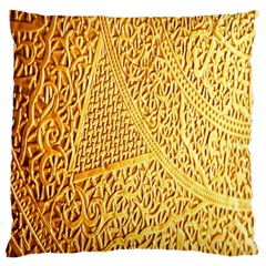 Gold Pattern Large Cushion Case (two Sides) by BangZart