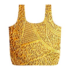 Gold Pattern Full Print Recycle Bags (l)  by BangZart