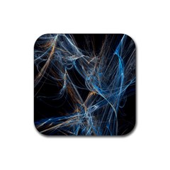 Fractal Tangled Minds Rubber Coaster (square)  by BangZart