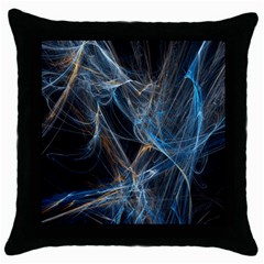 Fractal Tangled Minds Throw Pillow Case (black) by BangZart