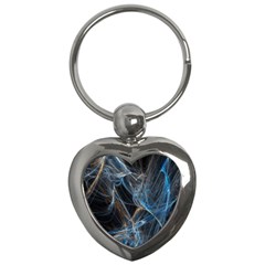 Fractal Tangled Minds Key Chains (heart)  by BangZart