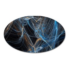 Fractal Tangled Minds Oval Magnet by BangZart