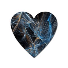 Fractal Tangled Minds Heart Magnet by BangZart