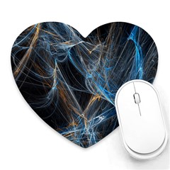 Fractal Tangled Minds Heart Mousepads by BangZart