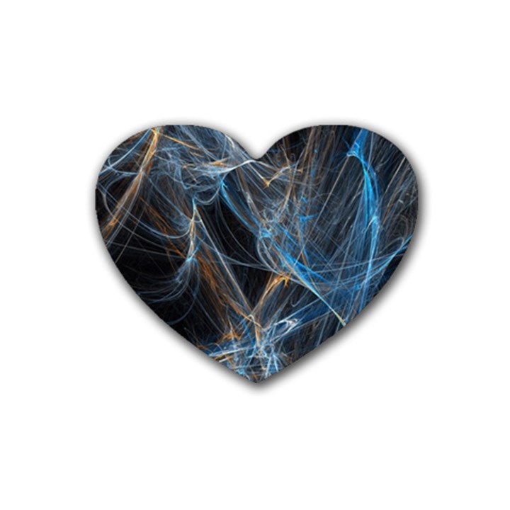 Fractal Tangled Minds Rubber Coaster (Heart) 