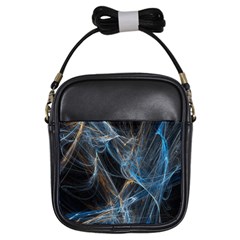 Fractal Tangled Minds Girls Sling Bags by BangZart