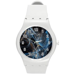 Fractal Tangled Minds Round Plastic Sport Watch (m) by BangZart