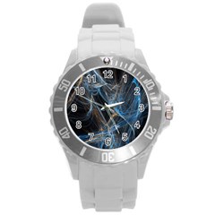 Fractal Tangled Minds Round Plastic Sport Watch (l) by BangZart