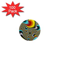 Fractals Random Bluray 1  Mini Magnets (100 Pack)  by BangZart