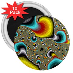 Fractals Random Bluray 3  Magnets (10 Pack)  by BangZart