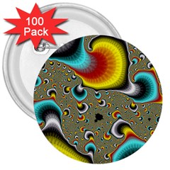 Fractals Random Bluray 3  Buttons (100 Pack)  by BangZart