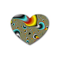 Fractals Random Bluray Heart Coaster (4 Pack)  by BangZart