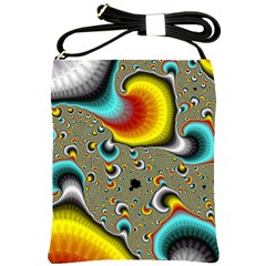 Fractals Random Bluray Shoulder Sling Bags by BangZart